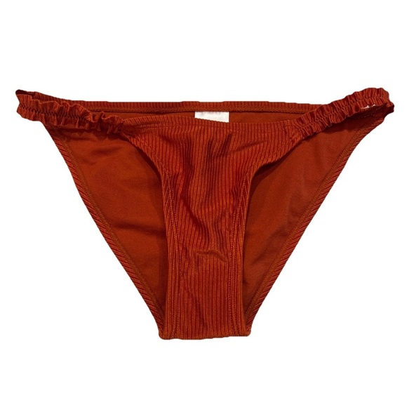 Bikini High Leg Cheeky Swimsuit Bathing Suit Bottom Orange Size X-Small NWT - Picture 1 of 9